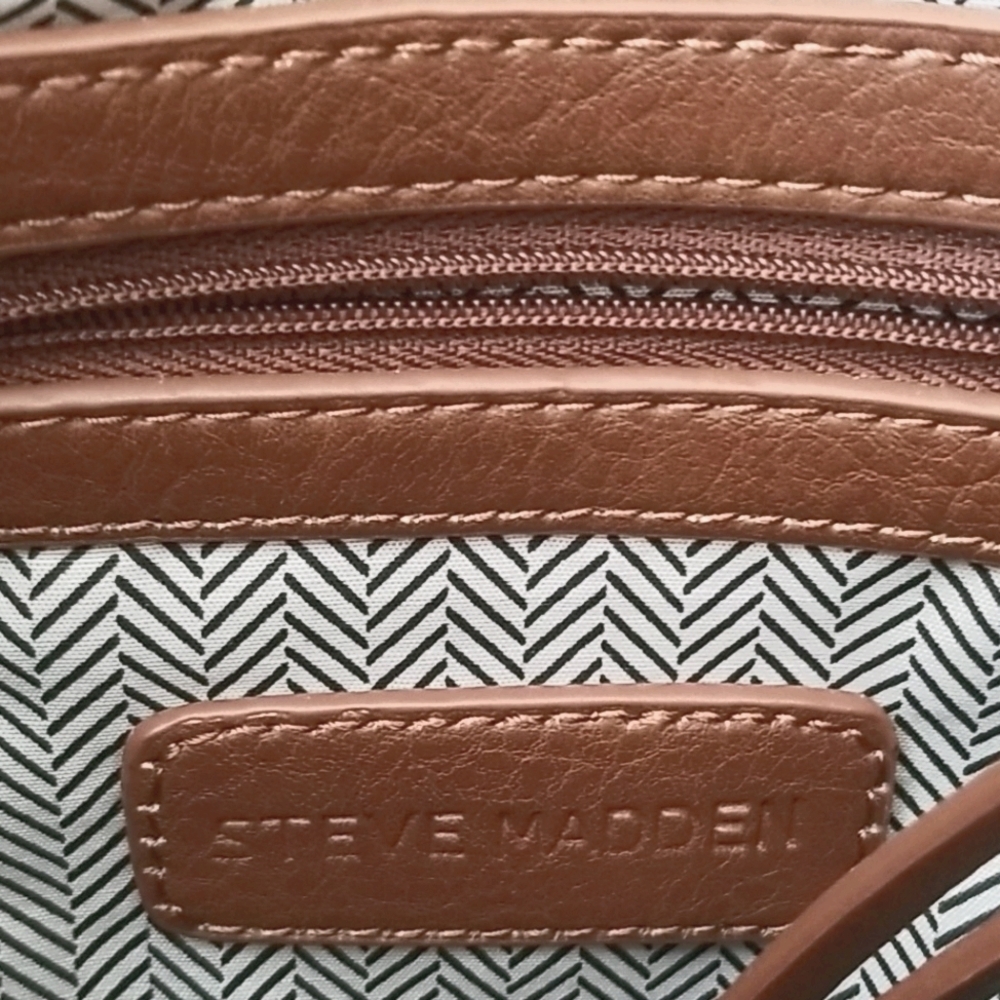 Steve Madden Chesnut Brown FAWN XLarge Satchel Bag - Picture 7 of 14